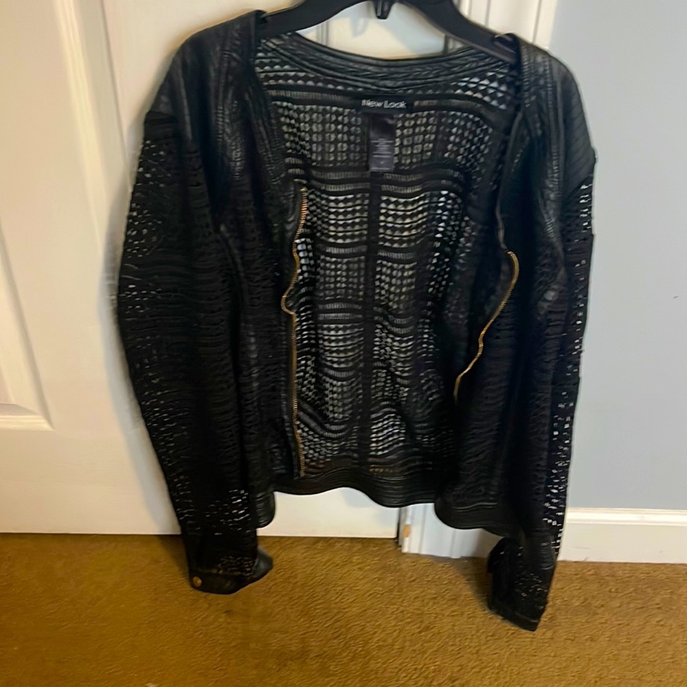 Faux leather New Look size 14 lace jacket